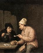 OSTADE, Adriaen Jansz. van Piping and Drinking in the Tavern ag oil on canvas